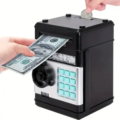 Room Decor Automatic Coin & Cash Deposit Machine, Electronic Coin Bank, Money Saving Box,  Money Jar Home Decor for Living Ro...