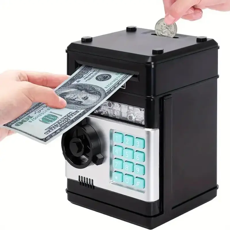 Room Decor Automatic Coin & Cash Deposit Machine, Electronic Coin Bank, Money Saving Box,  Money Jar Home Decor for Living Ro...