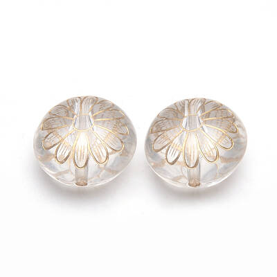 Golden Plated Acrylic Beads