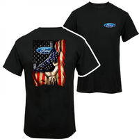 Ford Logo Flag T-shirt - 2 Side - Choose Your Color - Unisex Style Essentials - Casual Yet Chic - Every Size, Every Body - Fa...