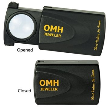 100 Promotional 10X illuminated Sliding Loupe - LED Light