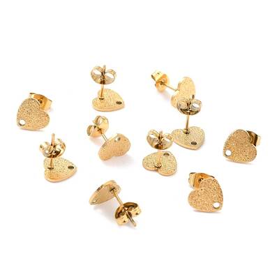Ion Plating(IP) 304 Stainless Steel Stud Earring Findings
