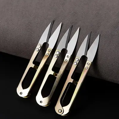 Pocket Fishing Scissors, U-spring Stainless Steel Scissors, Small Scissors, Multifunctional Scissors for Outdoor Camping Fish...