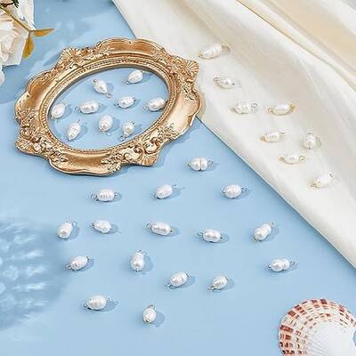 70Pcs 2 Colors Natural Cultured Freshwater Pearl Pendants