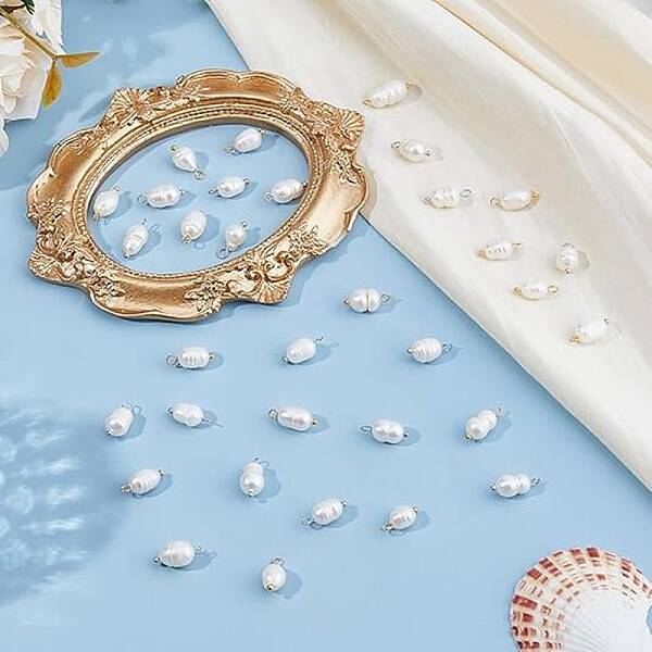 70Pcs 2 Colors Natural Cultured Freshwater Pearl Pendants