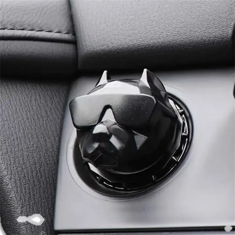 Car Start Stop Button Decoration Cover, Car Start Button Puppy Pattern Decorative Cover, Start Button Decorative Cover is Sui...