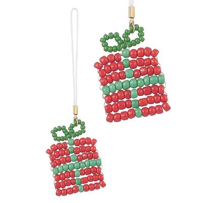 Christmas Glass Seed Beaded Pendant Decorations
