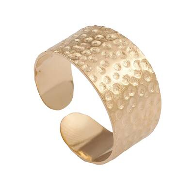 Ion Plating(IP) 304 Stainless Steel Open Cuff Rings for Women