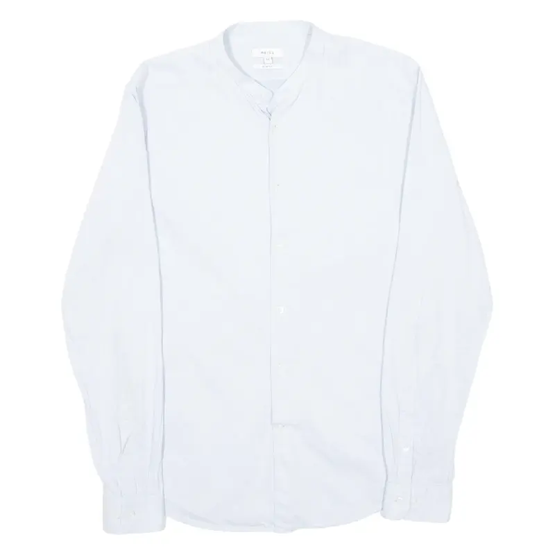 REISS Slim Fit Mens Formal Shirt Blue Long Sleeve M