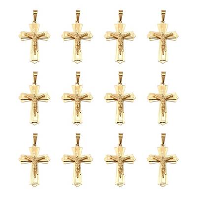 Golden 304 Stainless Steel Crucifix Cross Big Pendants for Easter