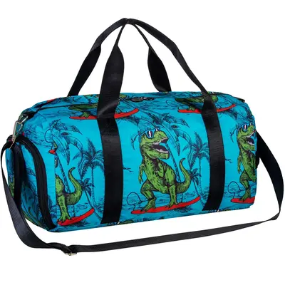 Kids Duffle Bag for Travel, Boys  Duffel Bags with Shoe Compartment Little Kid Weekender Overnight Sports Bag Sleepover,Dinos...