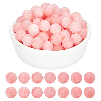 Natural White Jade Bead Strands