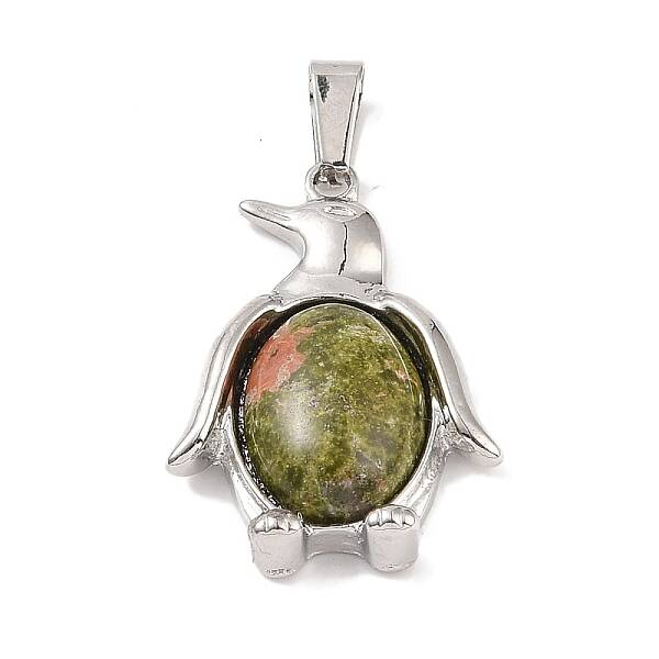 Natural Unakite Pendants