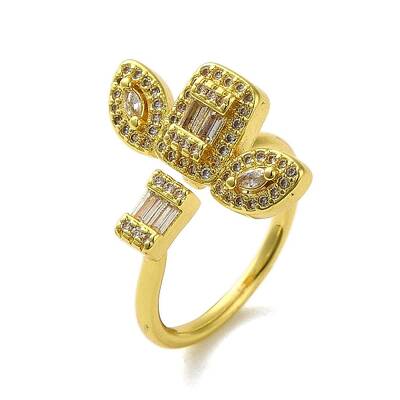 Brass with Cubic Zirconia Rings