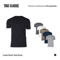 True Classic Short Sleeve V-Neck T-Shirt – Ultra-Soft, Stylish & Comfortable – Perfect for Everyday Wear - Menswear Cotto...