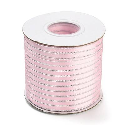Double Edge Silver Thread Grosgrain Ribbon for Wedding Festival Decoration