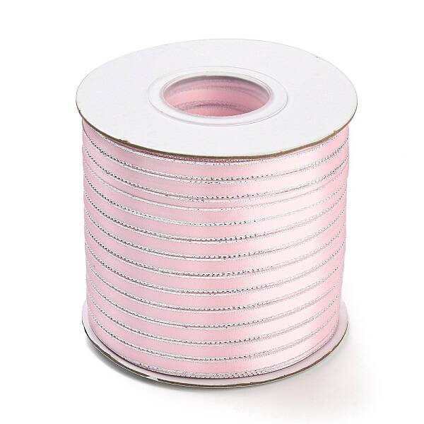 Double Edge Silver Thread Grosgrain Ribbon for Wedding Festival Decoration