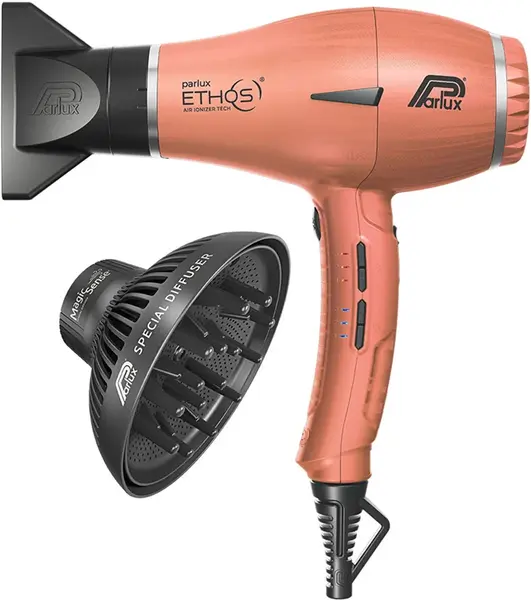 Parlux Ethos + Magic Sense professional hairdryer with ionizer + diffuser orange
