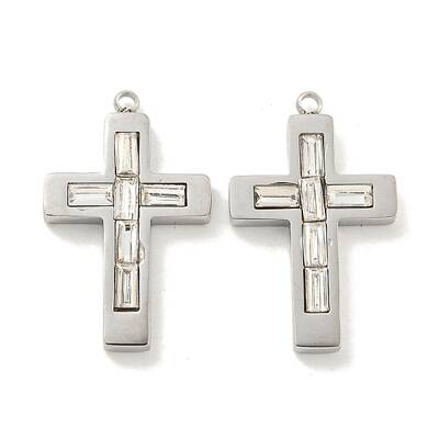 304 Stainless Steel Cubic Zirconia Pendants