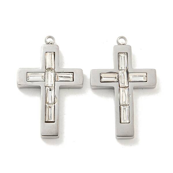 304 Stainless Steel Cubic Zirconia Pendants