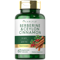 Carlyle Berberine with Ceylon Cinnamon | 2000mg Complex | 60 Capsules | Vegetarian, Non-GMO, Gluten Free