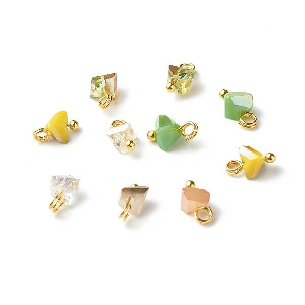 Electroplate Glass Charms