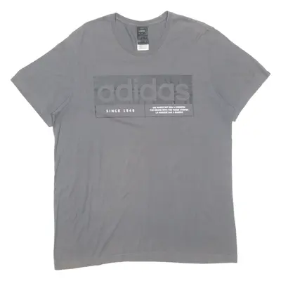ADIDAS Mens T-Shirt Grey L