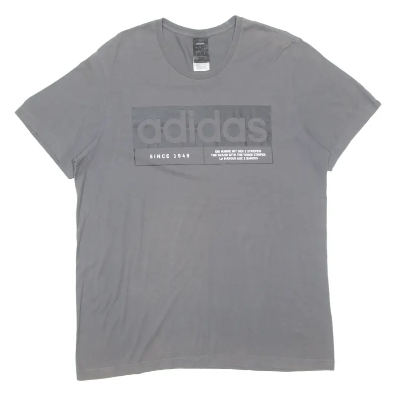 ADIDAS Mens T-Shirt Grey L