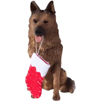 Sandicast Standing German Shepherd Christmas Ornament