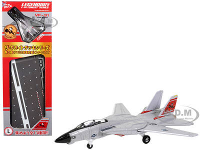 Grumman F-14A Tomcat Fighter Aircraft VF-31 Tomcatters and Section L of USS Enterprise (CVN-65) Aircraft Carrier Display Deck...