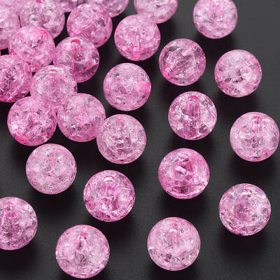 Transparent Crackle Acrylic Beads