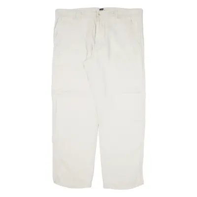 HUGO BOSS Mens Trousers Beige Loose Straight W39 L30