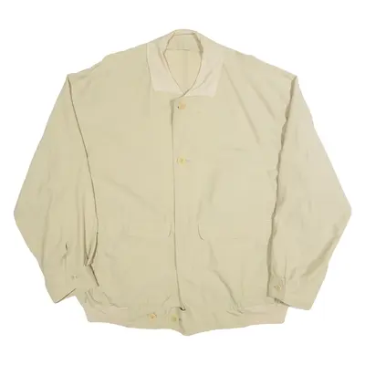 WOOLSTAR Mens Bomber Jacket Beige Wool 90s L