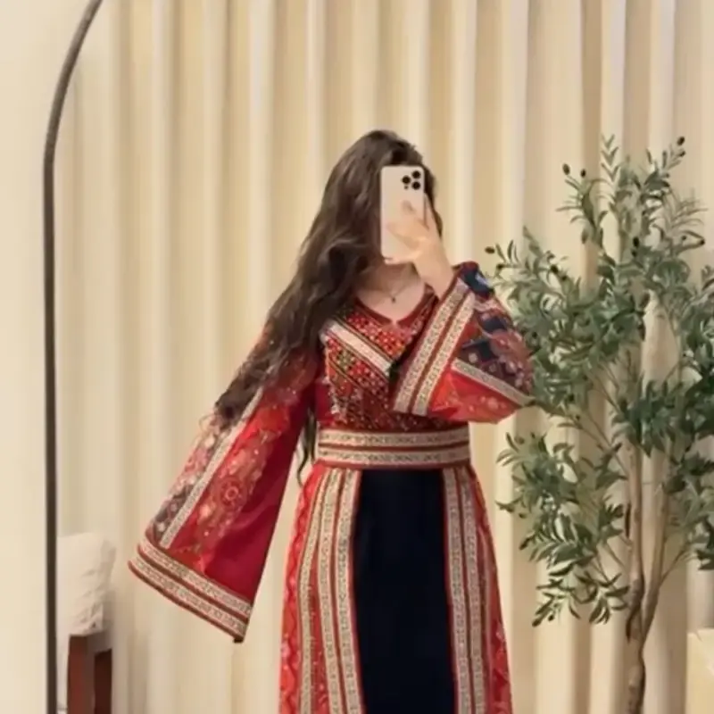 Amira thobe-abaya- blue black gold heavy for occasion