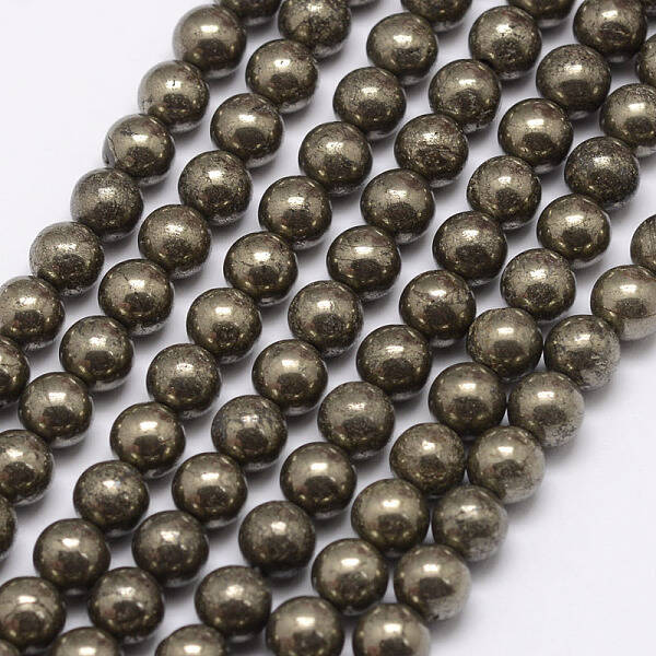 Natural Pyrite Beads Strands