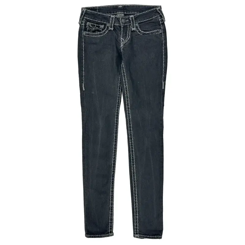 True Religion Skinny Jeans - 28W UK 4 Black Cotton Blend