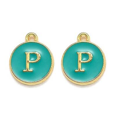 Golden Plated Alloy Enamel Charms