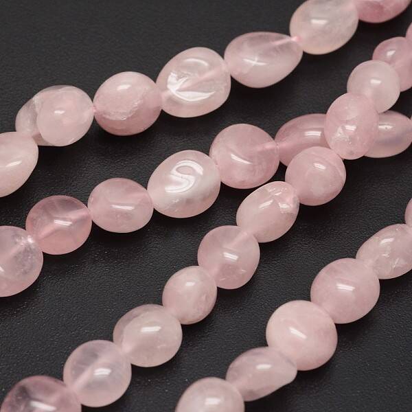 Nuggets Natural Madagascar Rose Quartz Beads Strands