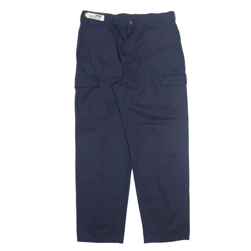 RED KAP Cargo Workwear Trousers Blue Regular Straight Mens W36 L32