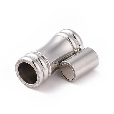 Tarnish Resistant 304 Stainless Steel Magnetic Clasps with Glue-in Ends