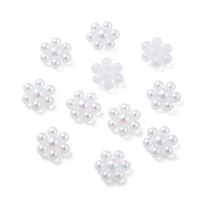 Snowflake Rainbow Iridescent Plating Acrylic Cabochons