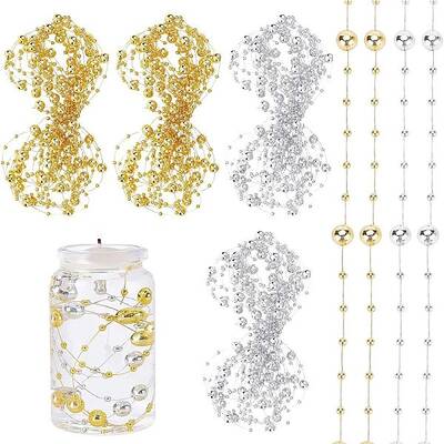 2 Bags 2 Colors Plastic Bead Garland Strand