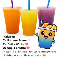 Loaded Tea 6 Pack Variety Drink Mix Pack of Six Cuupies Original Trio Focus Fuel Beverage Powder Focus Juice Kick Mix Flavor ...