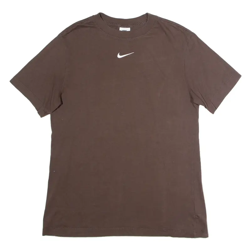 NIKE Mens T-Shirt Brown Crew Neck XS