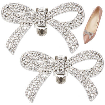 2Pcs Alloy Crystal Rhinestone Wedding Shoe Decorations