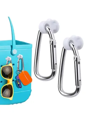 Bag Hooks Charm for Southern Bag, Solid Color Bag Hooks Keychain, Bag Charm for Bogg Bag, Simple Bag Accessories for Travel &...