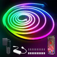 Smart Neon Rope Light RGB LED Strip Light App Control Music Sync Flexible DIY Rope Light Festival Modern Decoration Colorful