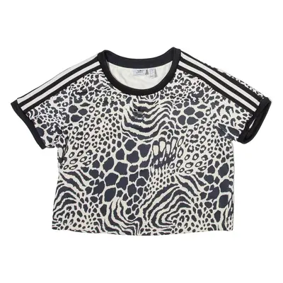 ADIDAS ORIGINALS Womens T-Shirt Beige UK 10