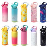 DLOCCOLD Kids Insulated Water Bottle with Leak Proof Straw Lid, 1 Count Double Wall Vacuum Stainless Steel Water Bottle with...