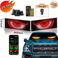 Devil Eyes Light for Cars, Ultra-thin Flexible LED Display Screen Panel for Car Window, Dynamic Personalized Big Eye Lights f...